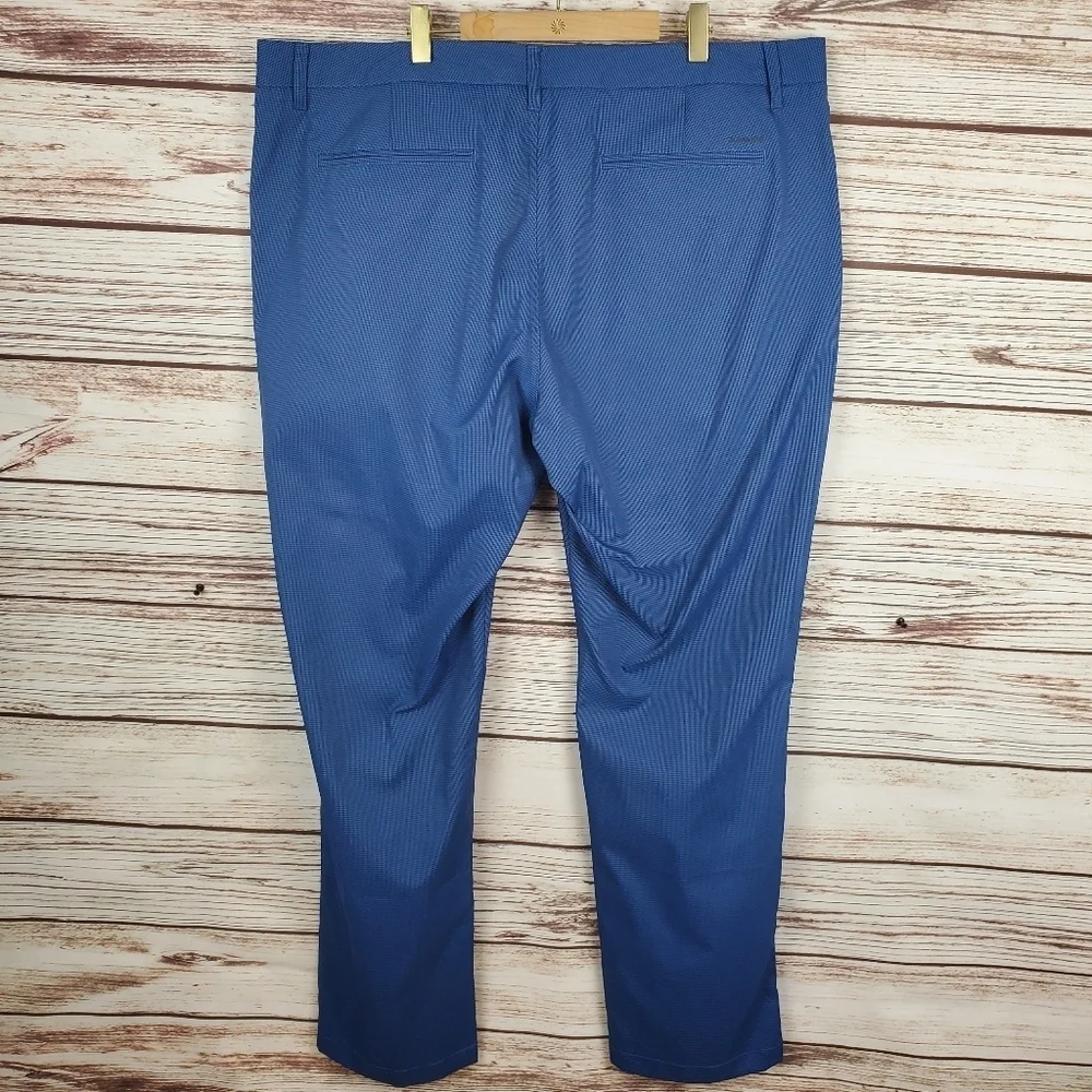 Bonobos Golf Mens 40x32 Slim Blue Houndstooth Tailored Flat Front Golf Pants